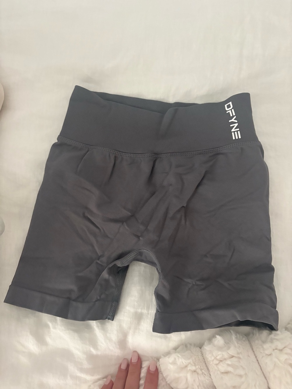 Women's High-Waist Gray Performance Shorts